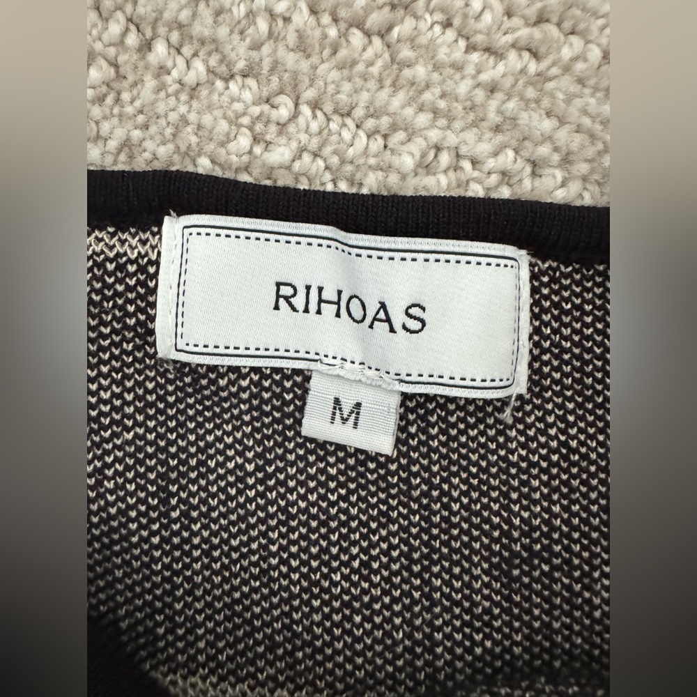 RIHOAS Black and Cream Midi Dress - Picture 6 of 7